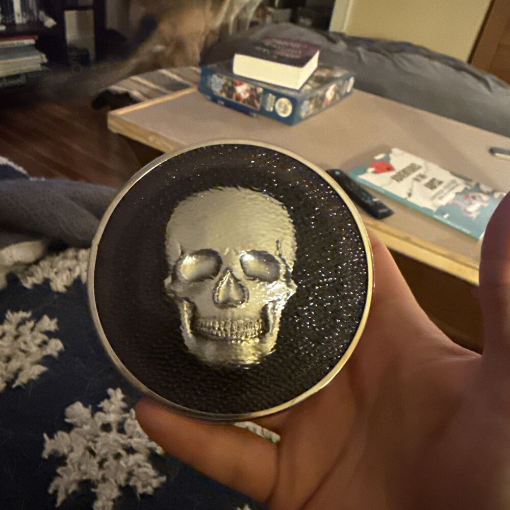 Bath and Body Works Skull Designer Candle Lid (Lid Only) Spooky Good!